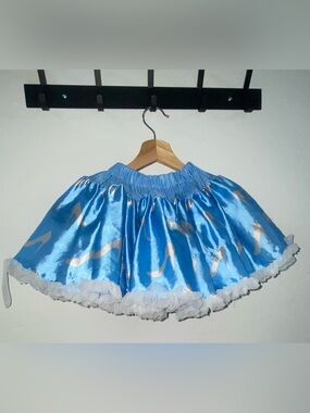 Disneys Cinderella Satin Skirt with White Ruffle